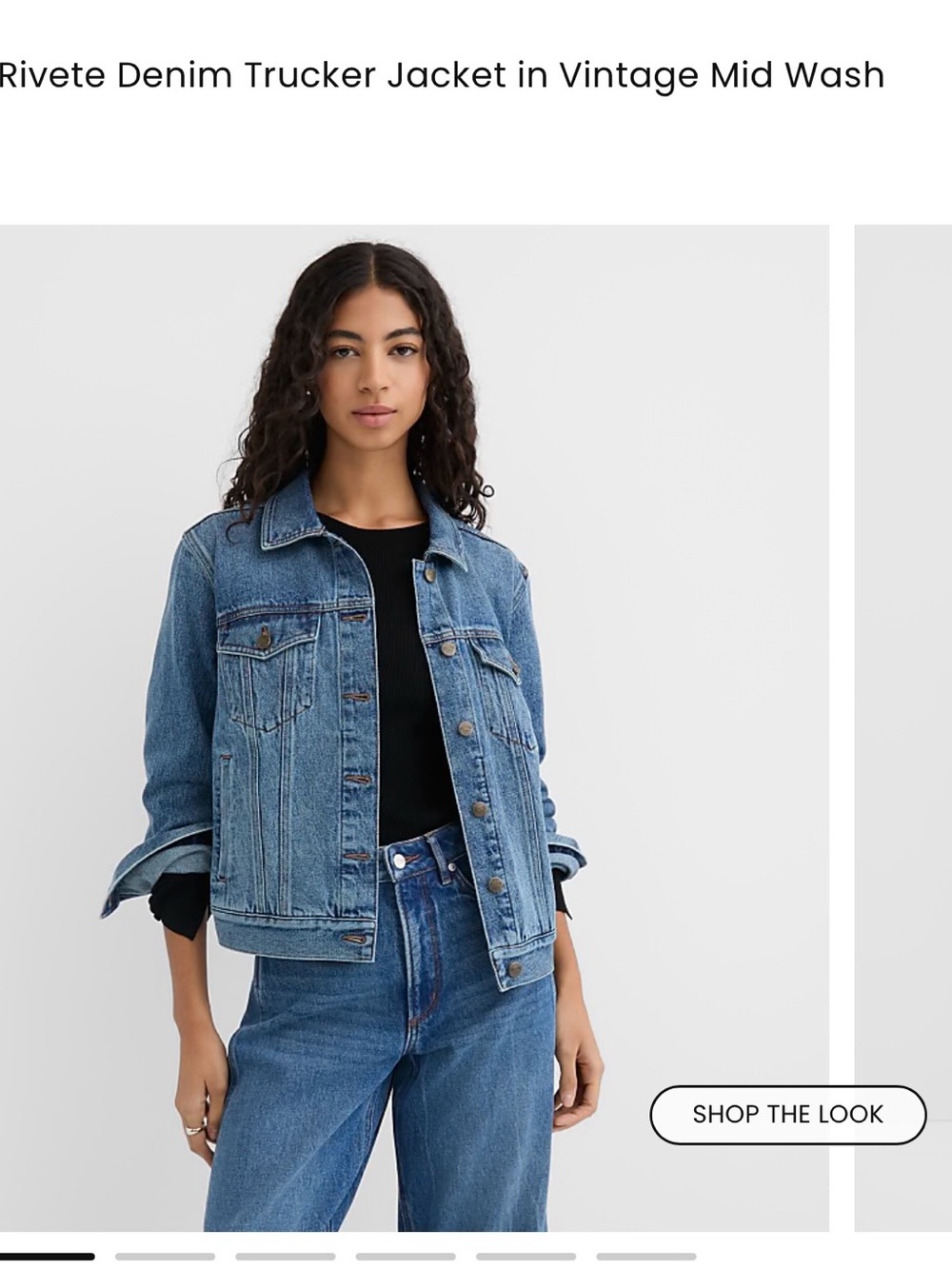 LOFT Blue Denim Trucker Jacket